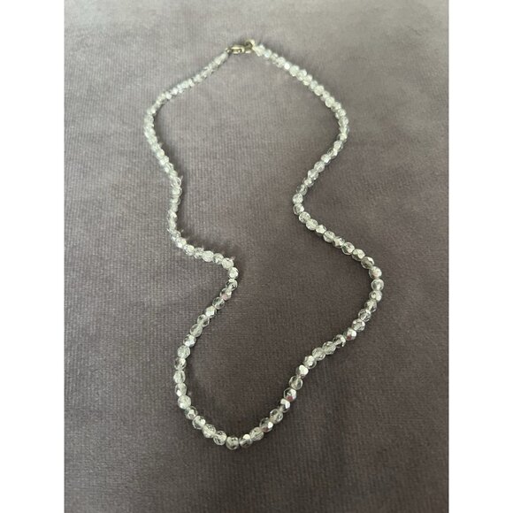 VTG Lot 2 Black & Clear Crystal Glass Bead Necklaces – Elegant Costume Jewelry - Picture 8 of 12